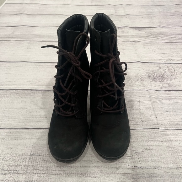 TIMBERLAND Allington Black Suede mid Lace Up Ankle Boots /size 6.5 - Picture 8 of 14